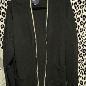 American Eagle Outfitters Black and Gray Cardigan